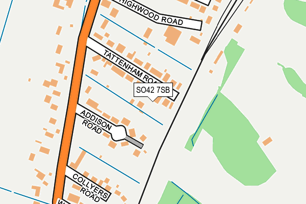 SO42 7SB map - OS OpenMap – Local (Ordnance Survey)