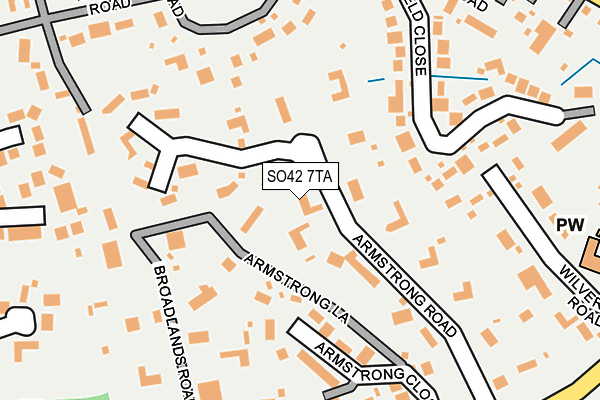 SO42 7TA map - OS OpenMap – Local (Ordnance Survey)