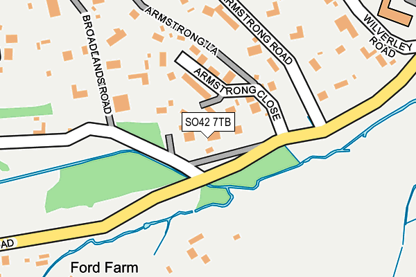 SO42 7TB map - OS OpenMap – Local (Ordnance Survey)