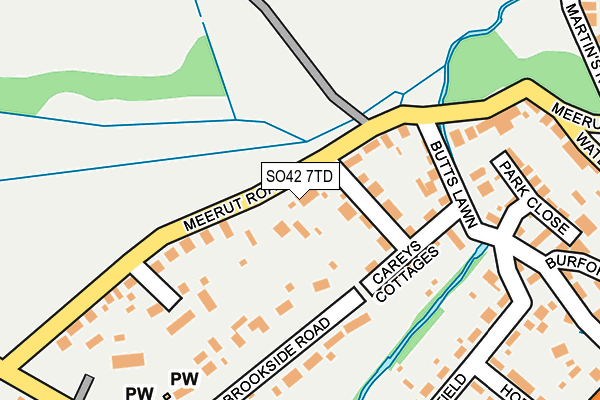SO42 7TD map - OS OpenMap – Local (Ordnance Survey)