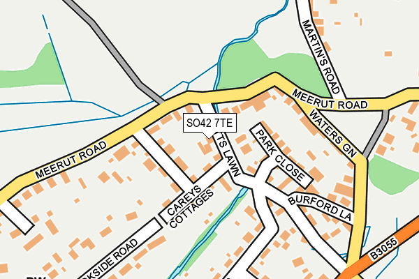 SO42 7TE map - OS OpenMap – Local (Ordnance Survey)