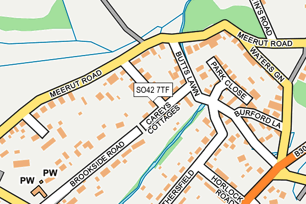 SO42 7TF map - OS OpenMap – Local (Ordnance Survey)