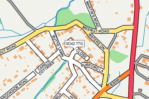 SO42 7TG map - OS OpenMap – Local (Ordnance Survey)