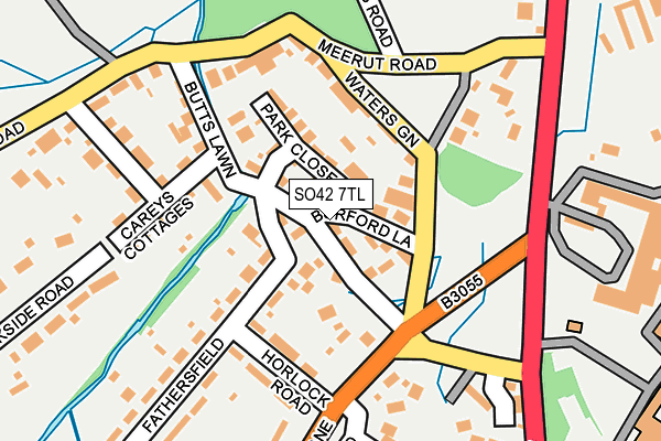 SO42 7TL map - OS OpenMap – Local (Ordnance Survey)