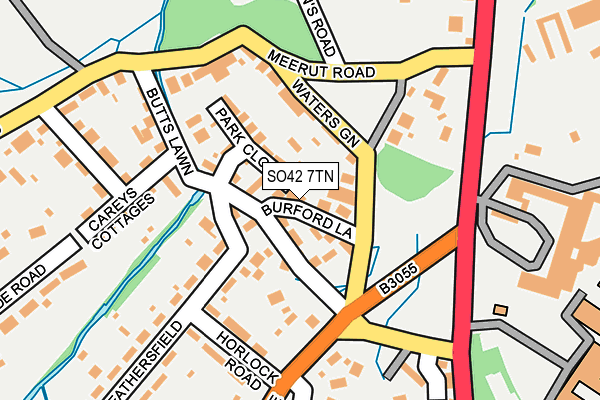 SO42 7TN map - OS OpenMap – Local (Ordnance Survey)