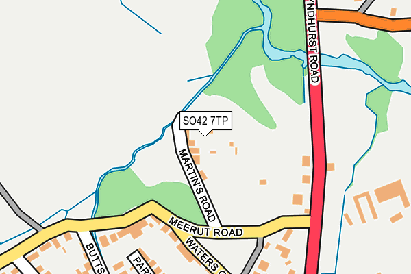 SO42 7TP map - OS OpenMap – Local (Ordnance Survey)