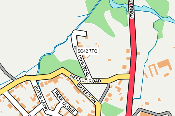 SO42 7TQ map - OS OpenMap – Local (Ordnance Survey)