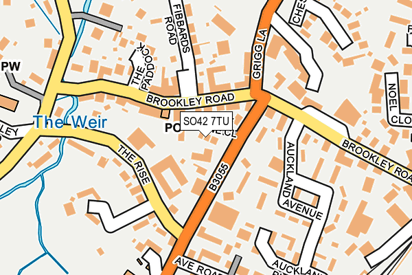 SO42 7TU map - OS OpenMap – Local (Ordnance Survey)