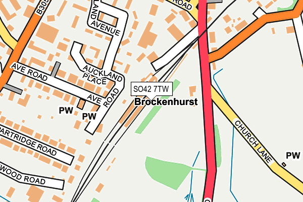 SO42 7TW map - OS OpenMap – Local (Ordnance Survey)