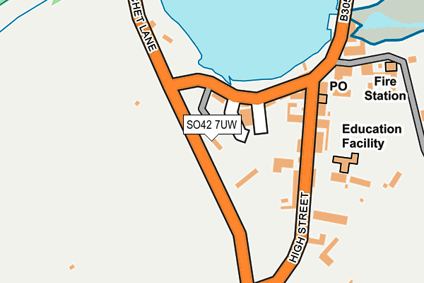 SO42 7UW map - OS OpenMap – Local (Ordnance Survey)