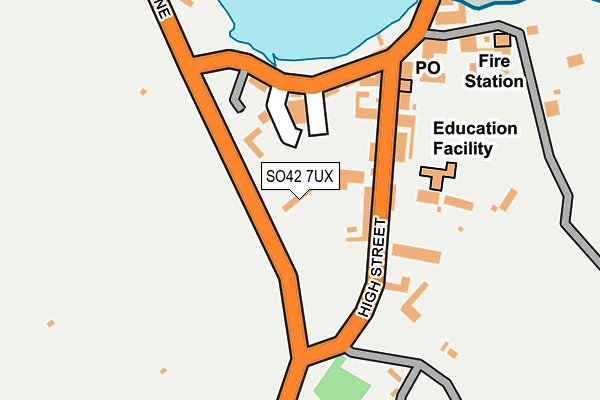 SO42 7UX map - OS OpenMap – Local (Ordnance Survey)