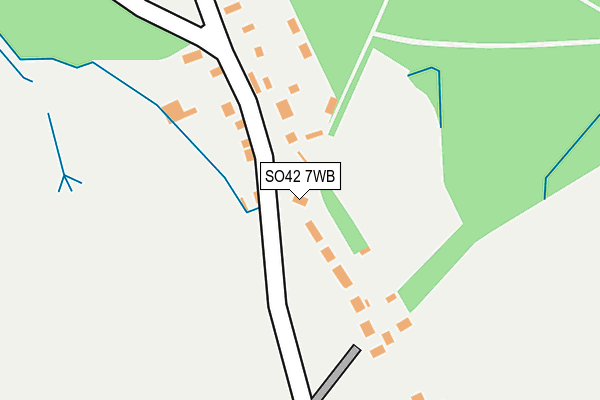 SO42 7WB map - OS OpenMap – Local (Ordnance Survey)