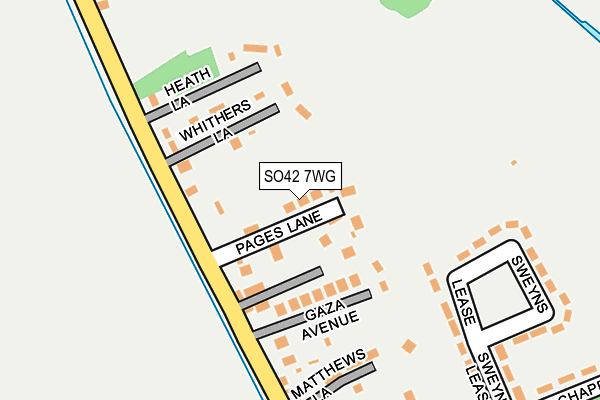 SO42 7WG map - OS OpenMap – Local (Ordnance Survey)