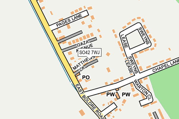 SO42 7WJ map - OS OpenMap – Local (Ordnance Survey)