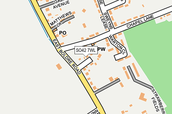 SO42 7WL map - OS OpenMap – Local (Ordnance Survey)