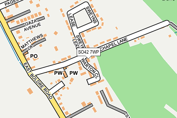 SO42 7WP map - OS OpenMap – Local (Ordnance Survey)