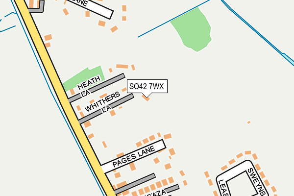 SO42 7WX map - OS OpenMap – Local (Ordnance Survey)