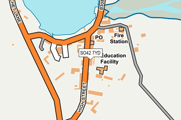 SO42 7YD map - OS OpenMap – Local (Ordnance Survey)