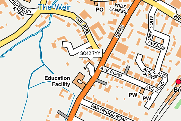 SO42 7YY map - OS OpenMap – Local (Ordnance Survey)