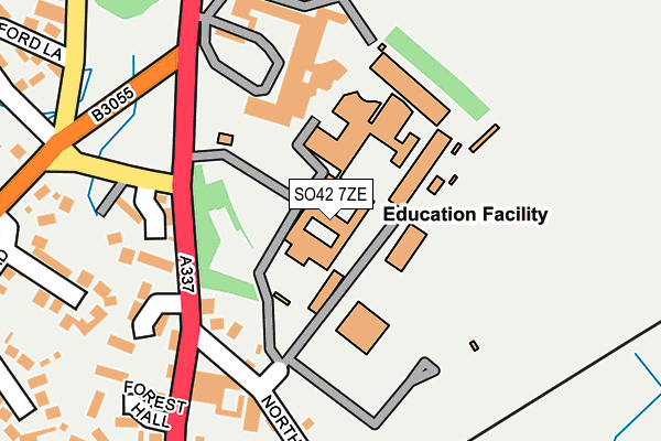 SO42 7ZE map - OS OpenMap – Local (Ordnance Survey)