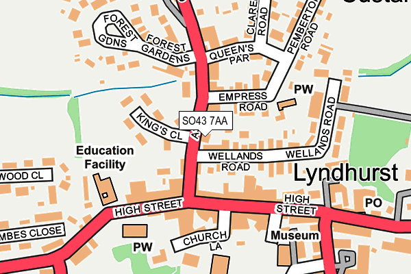 Map of P T I LYNDHURST LIMITED at local scale