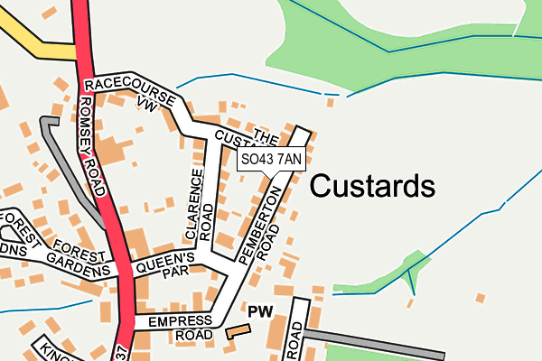 SO43 7AN map - OS OpenMap – Local (Ordnance Survey)