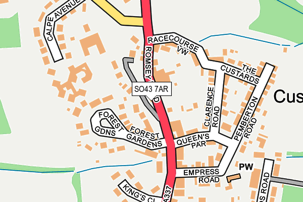 Map of THE WILVERLEY ESTATE LTD at local scale