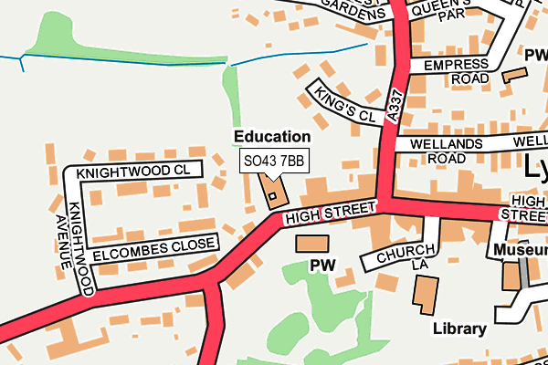 Map of ELCOMBS (LYNDHURST) LIMITED at local scale