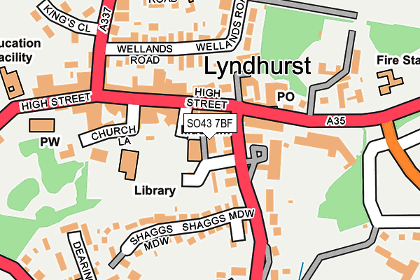 SO43 7BF map - OS OpenMap – Local (Ordnance Survey)