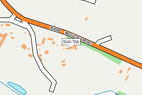 SO43 7DA map - OS OpenMap – Local (Ordnance Survey)
