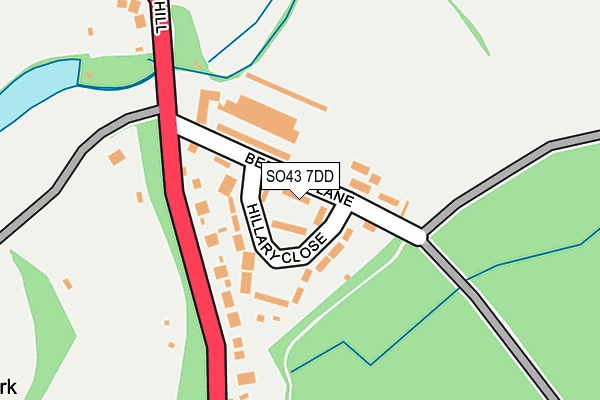 SO43 7DD map - OS OpenMap – Local (Ordnance Survey)