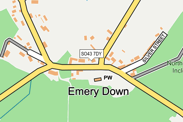 SO43 7DY map - OS OpenMap – Local (Ordnance Survey)