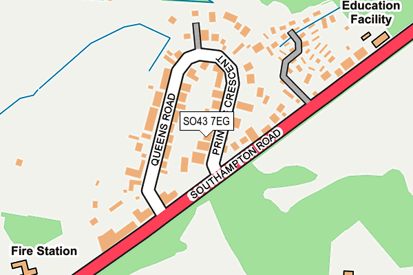 SO43 7EG map - OS OpenMap – Local (Ordnance Survey)