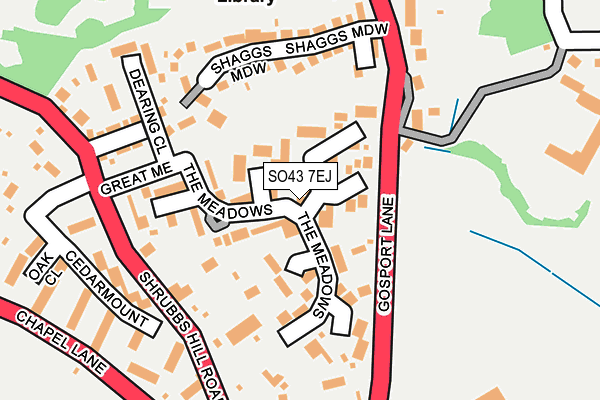 SO43 7EJ map - OS OpenMap – Local (Ordnance Survey)