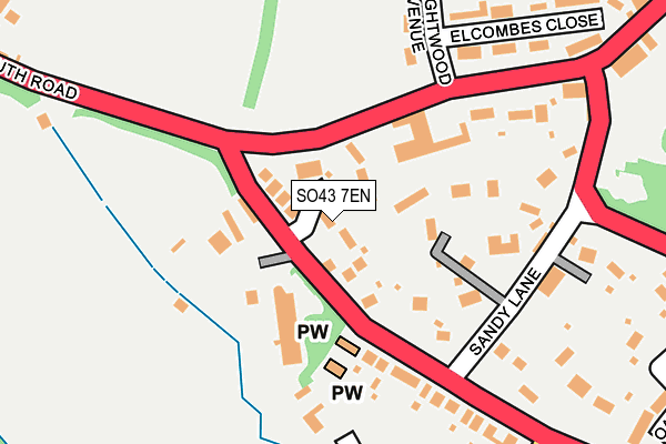 SO43 7EN map - OS OpenMap – Local (Ordnance Survey)