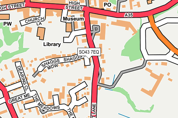 SO43 7EQ map - OS OpenMap – Local (Ordnance Survey)