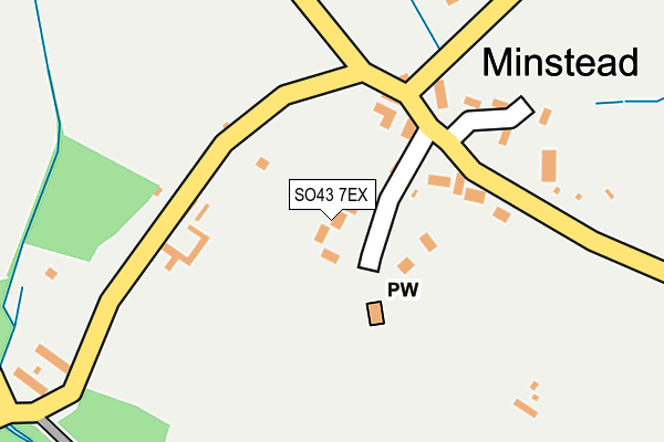 SO43 7EX map - OS OpenMap – Local (Ordnance Survey)