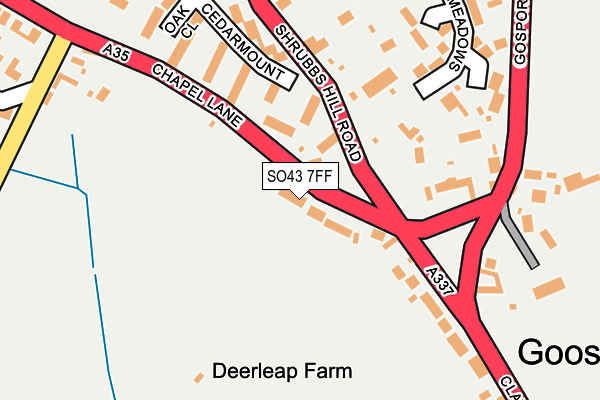 SO43 7FF map - OS OpenMap – Local (Ordnance Survey)