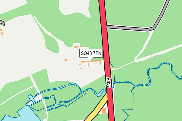 SO43 7FN map - OS OpenMap – Local (Ordnance Survey)