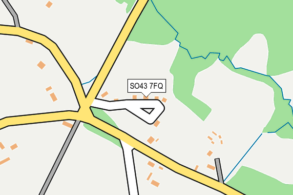 SO43 7FQ map - OS OpenMap – Local (Ordnance Survey)