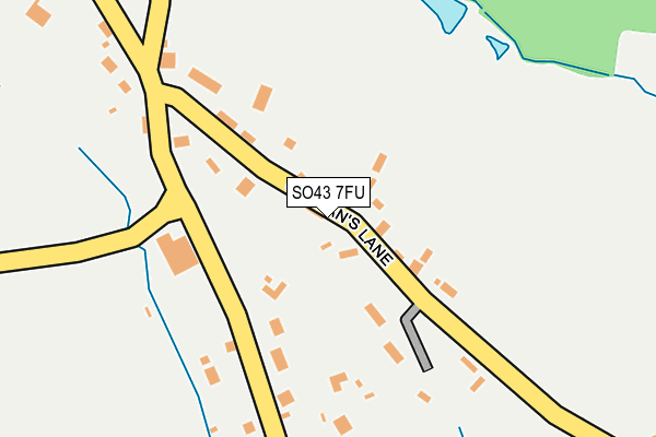 SO43 7FU map - OS OpenMap – Local (Ordnance Survey)