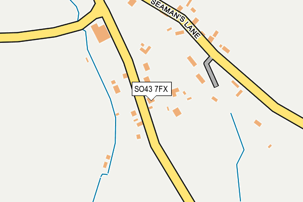SO43 7FX map - OS OpenMap – Local (Ordnance Survey)