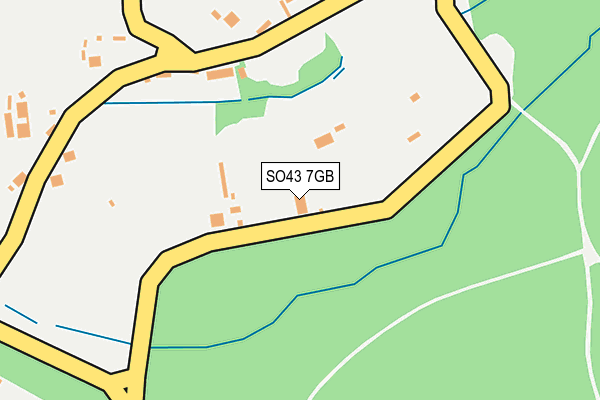 SO43 7GB map - OS OpenMap – Local (Ordnance Survey)