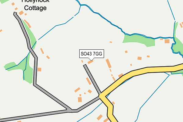 SO43 7GG map - OS OpenMap – Local (Ordnance Survey)