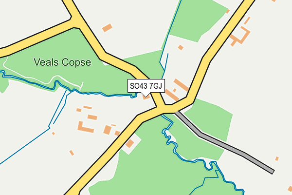 SO43 7GJ map - OS OpenMap – Local (Ordnance Survey)