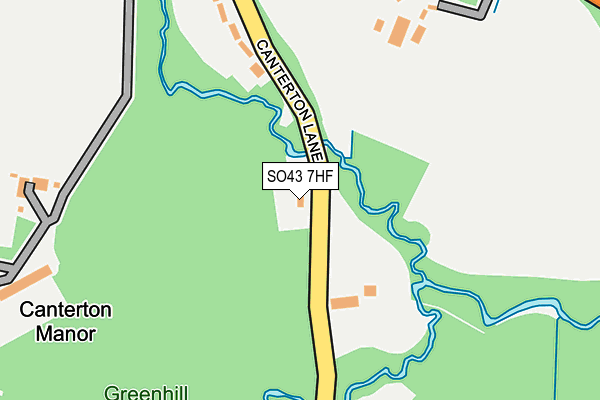 SO43 7HF map - OS OpenMap – Local (Ordnance Survey)