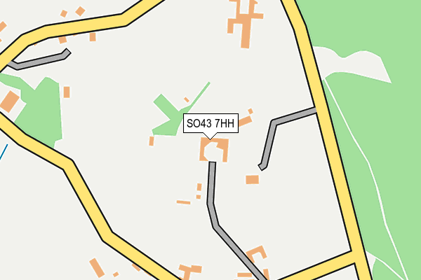 SO43 7HH map - OS OpenMap – Local (Ordnance Survey)