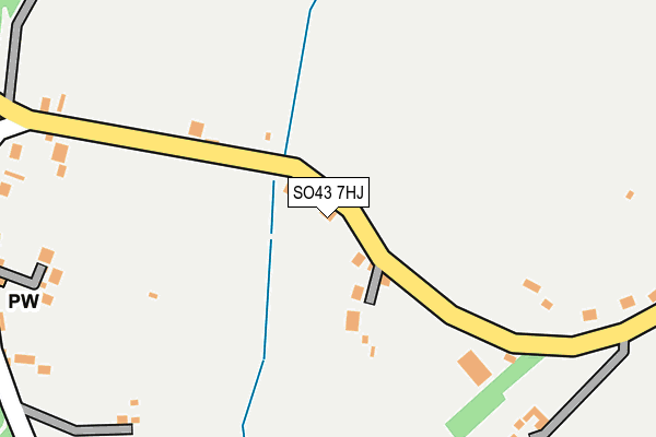 SO43 7HJ map - OS OpenMap – Local (Ordnance Survey)