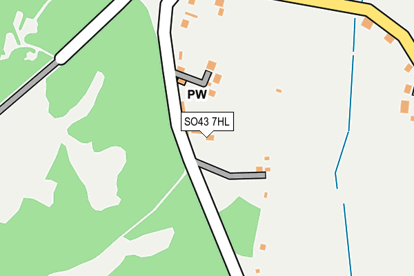 SO43 7HL map - OS OpenMap – Local (Ordnance Survey)