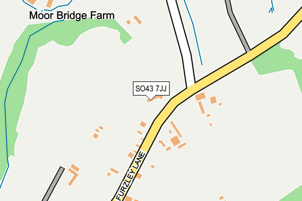 SO43 7JJ map - OS OpenMap – Local (Ordnance Survey)